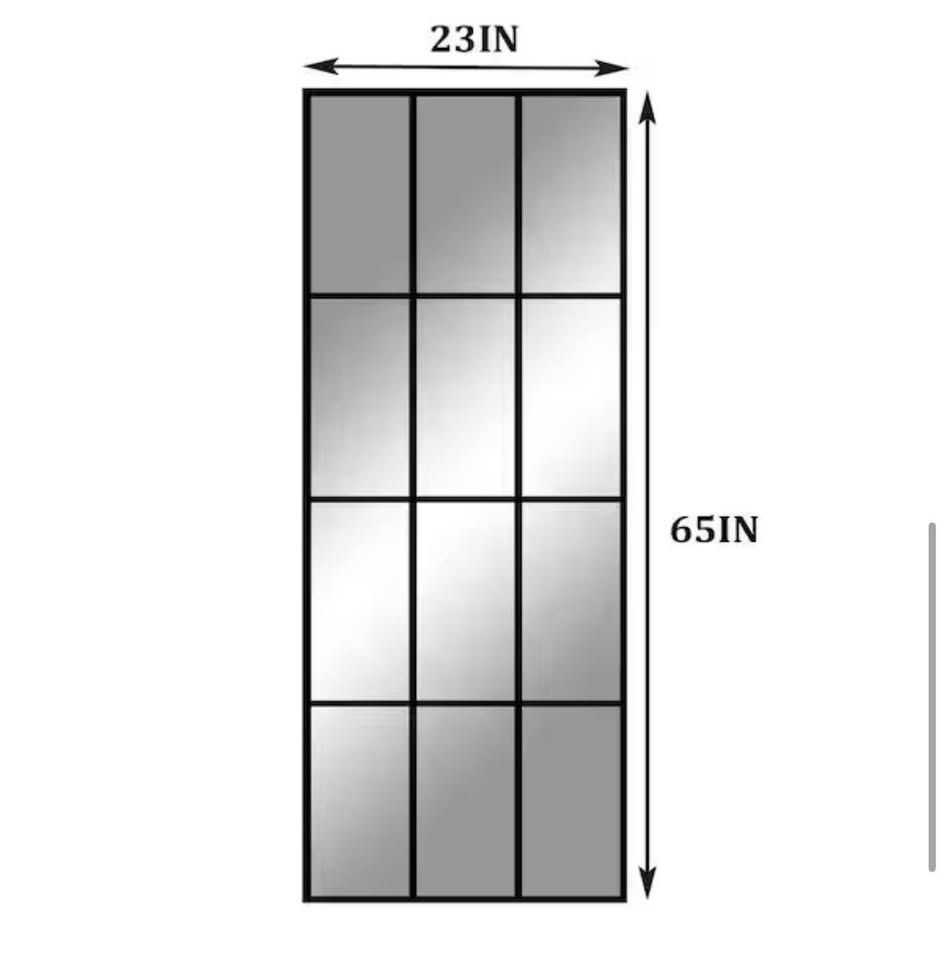 XRAMFY Full Length Floor Mirror 23x65 Black