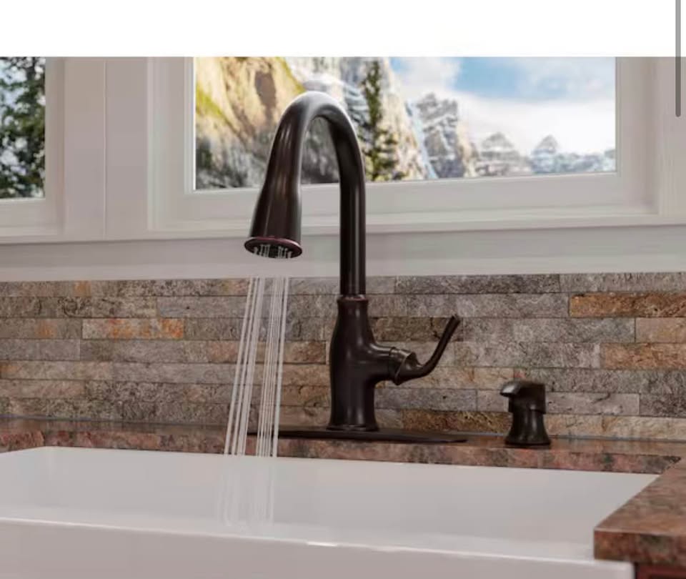 Pfister Rosslyn Pull-Down Kitchen Faucet Tuscan Bronze