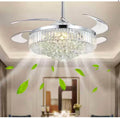 Pacific Core 52” Chrome Crystal Fandelier Fan w/ LED & Remote