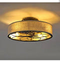 Jushua 20” Beige Caged Ceiling Fan w/ Remote