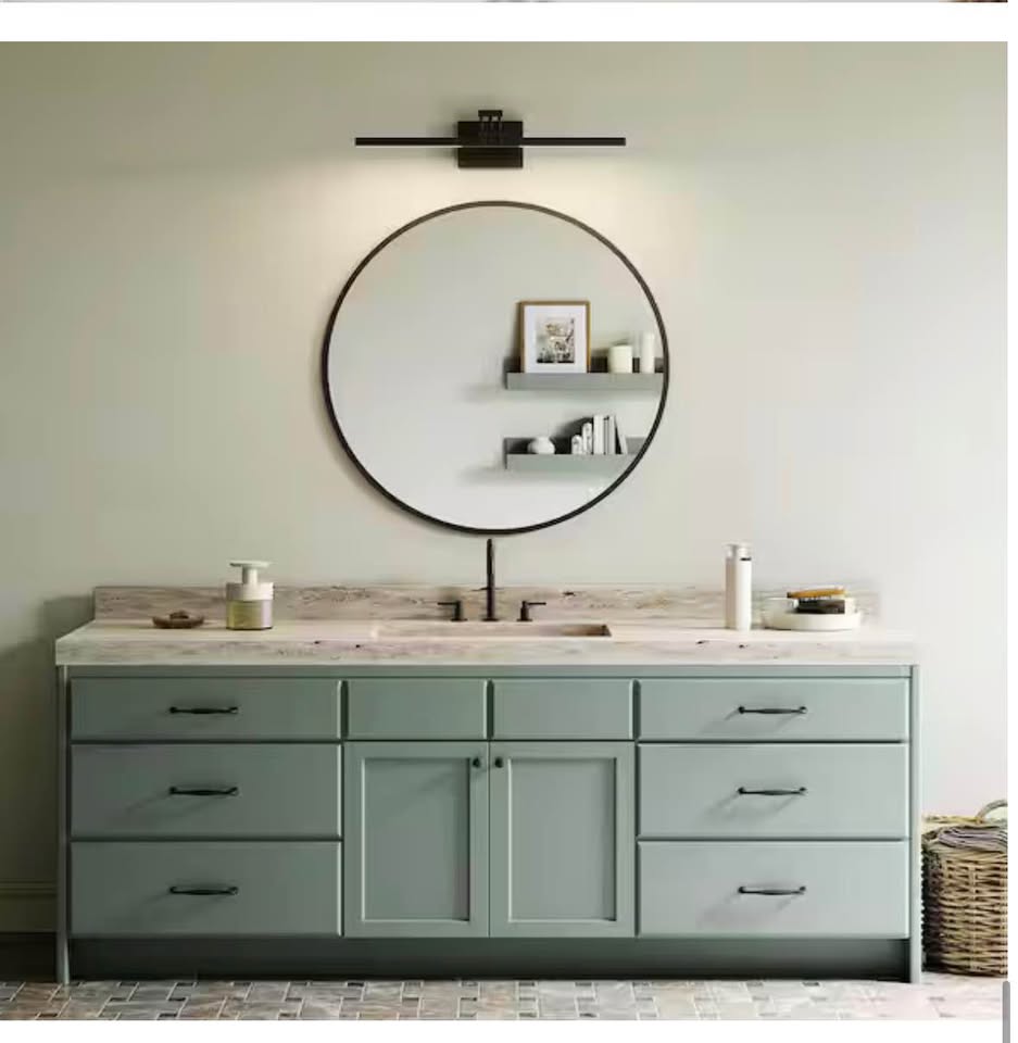 Merra 24” Matte Black LED Vanity Light