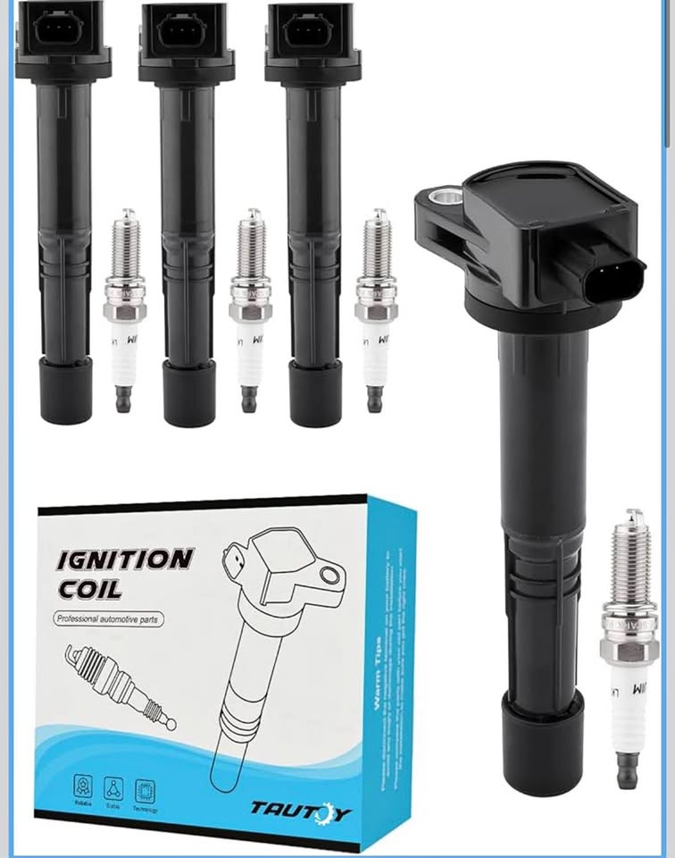 UF602 Ignition Coil Pack & Iridium Spark Plugs Kit 4PCS for Honda & Acura 2.4L