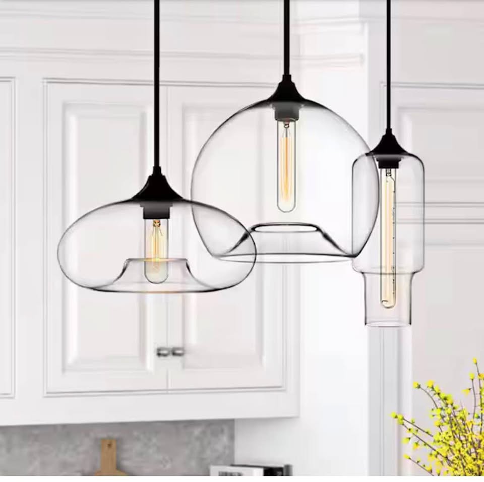 Rennnsan Kimberly 3-Light Black Kitchen Island Pendant Light