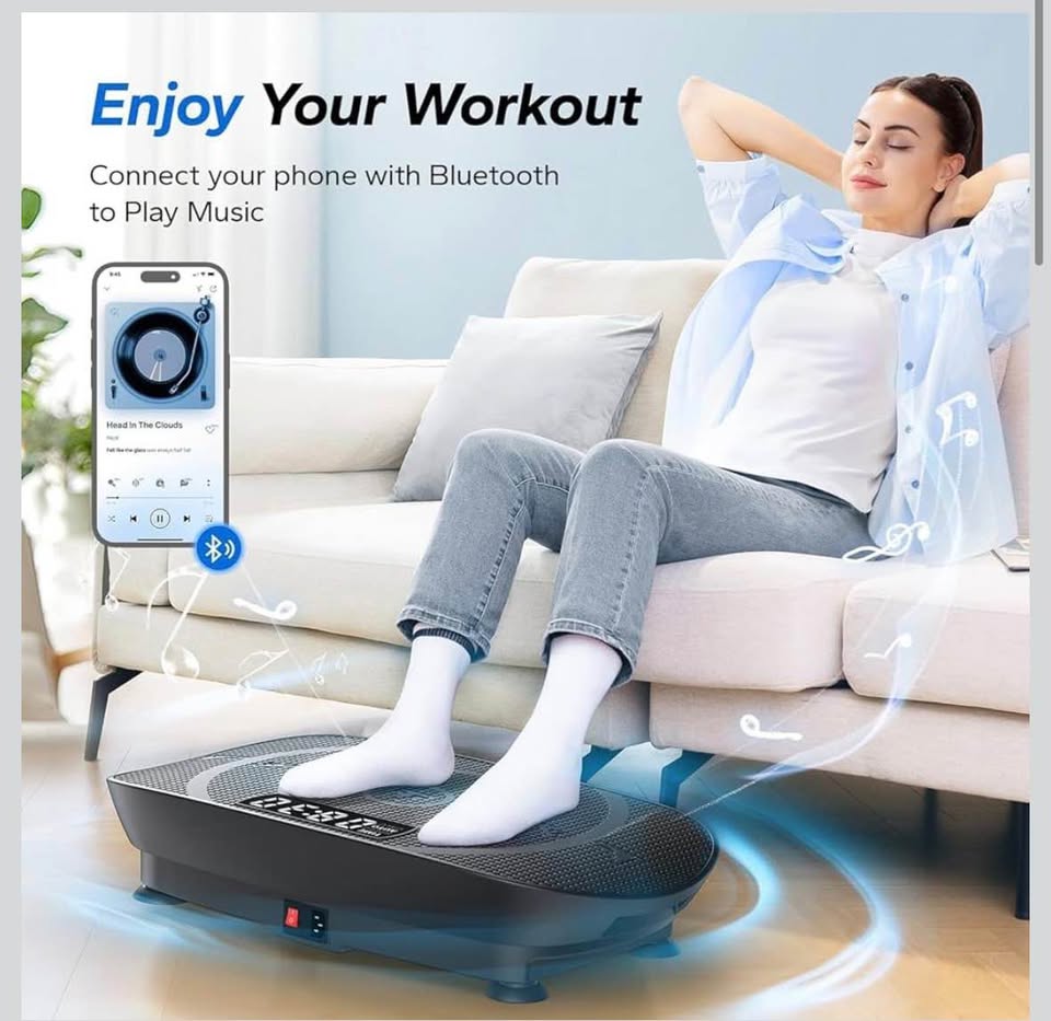 MERACH Vibration Plate Exercise Machine w/ Bluetooth for Full Body Workout