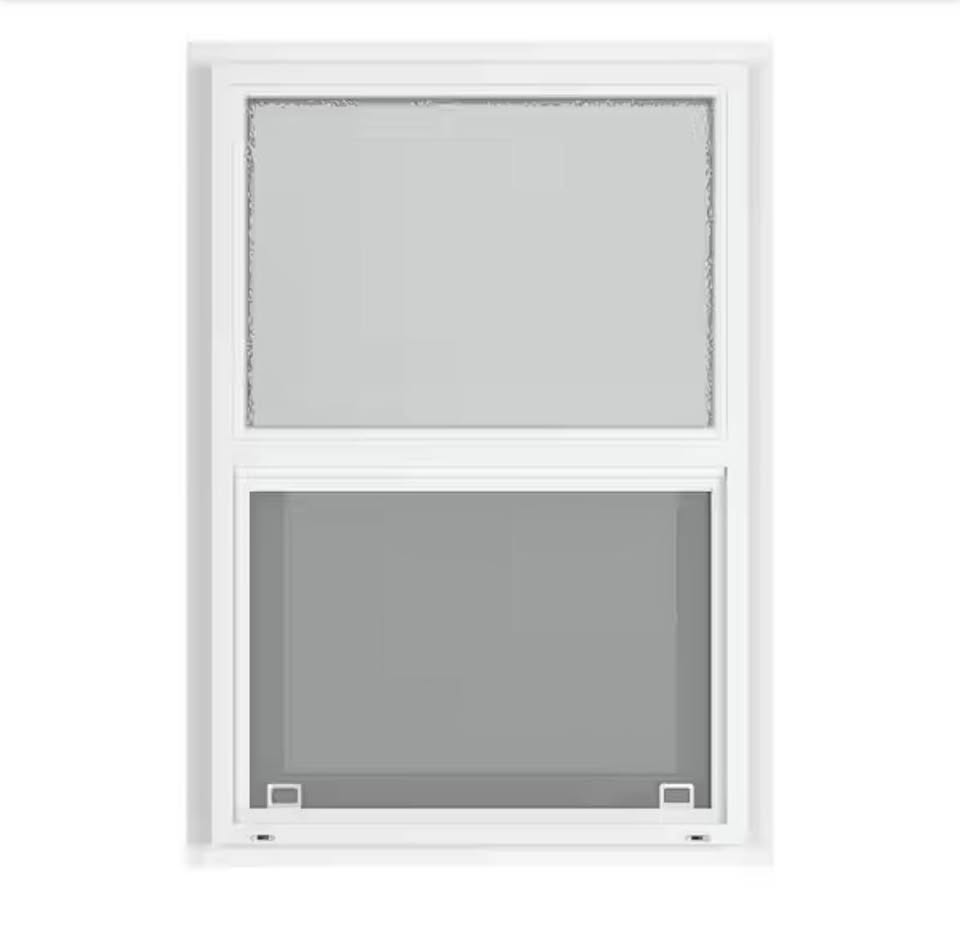 Ply Gem 23.5” x 35.5” White Vinyl Single Hung Window w/ Screen