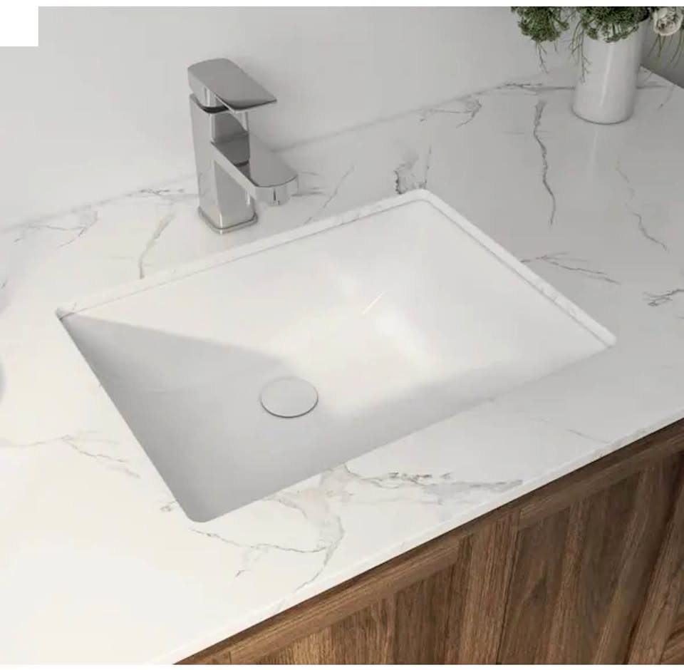 Eridanus Denbigh 18”x13” Undermount Bathroom Sink – White