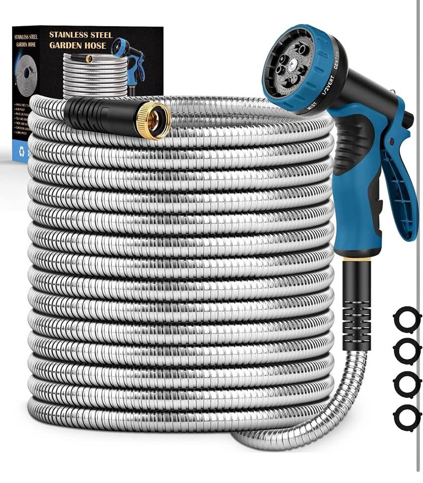 Tocebe 100FT Garden Hose with 10-Function Nozzle, Kink-Free & Leak-Proof