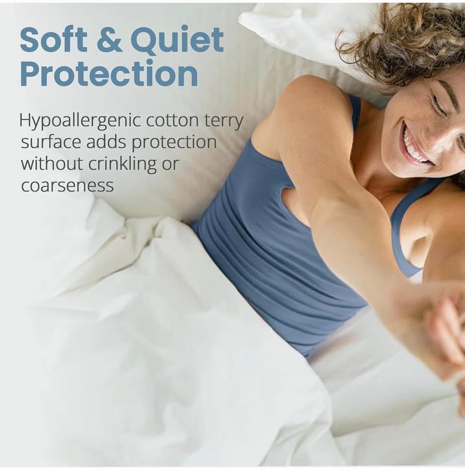 SafeRest Waterproof Full Mattress Protector – Cotton Fitted Cover