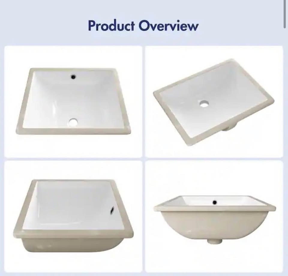 Eridanus Denbigh 18”x13” Undermount Bathroom Sink – White