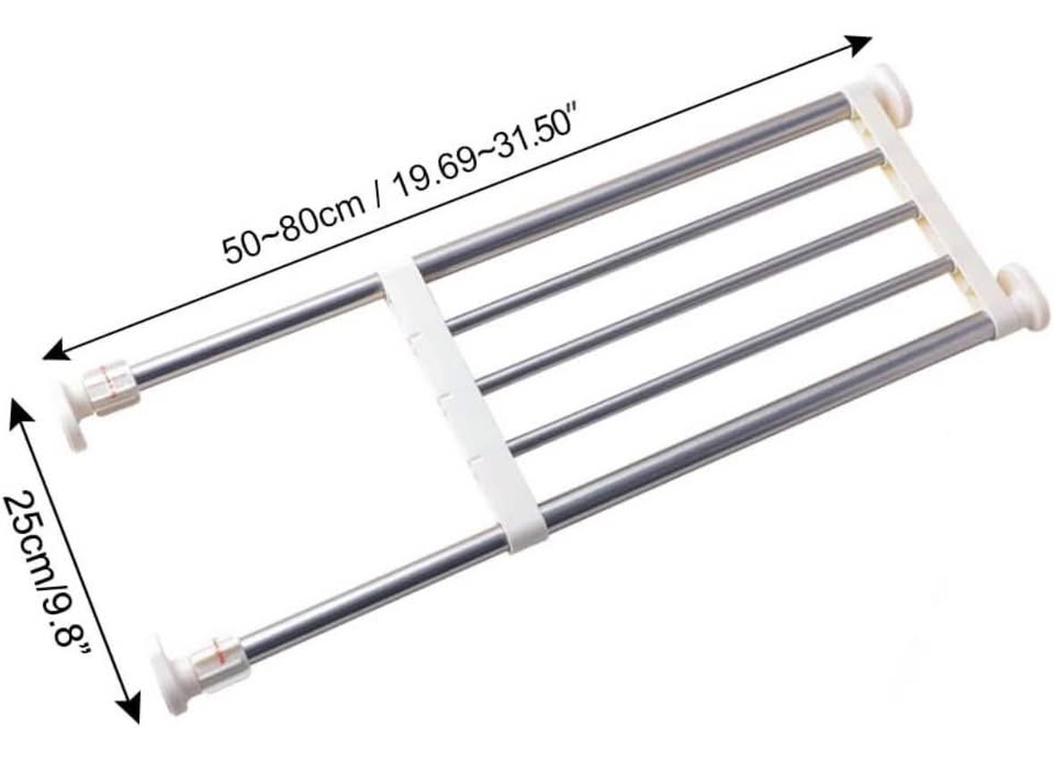 Hershii Expandable Closet Shelf Rod Adjustable Storage Organizer