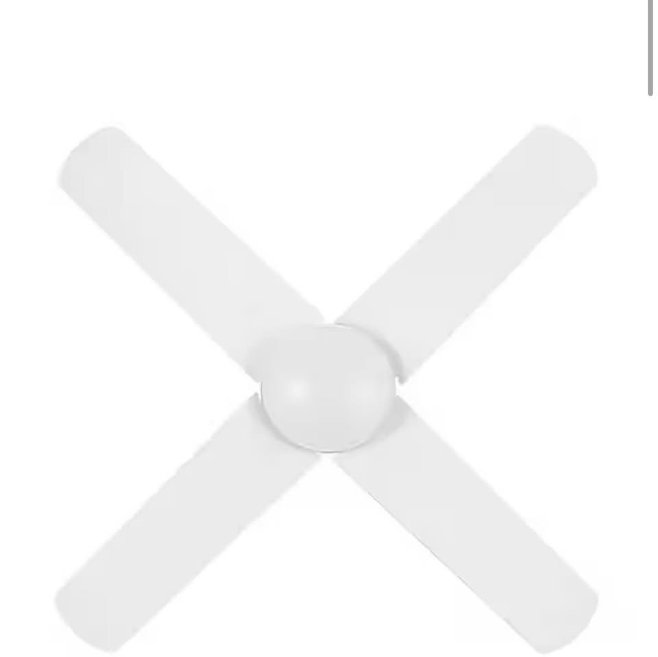 Hampton Bay Cardiff 42” Matte White Ceiling Fan w/ LED Light & Remote