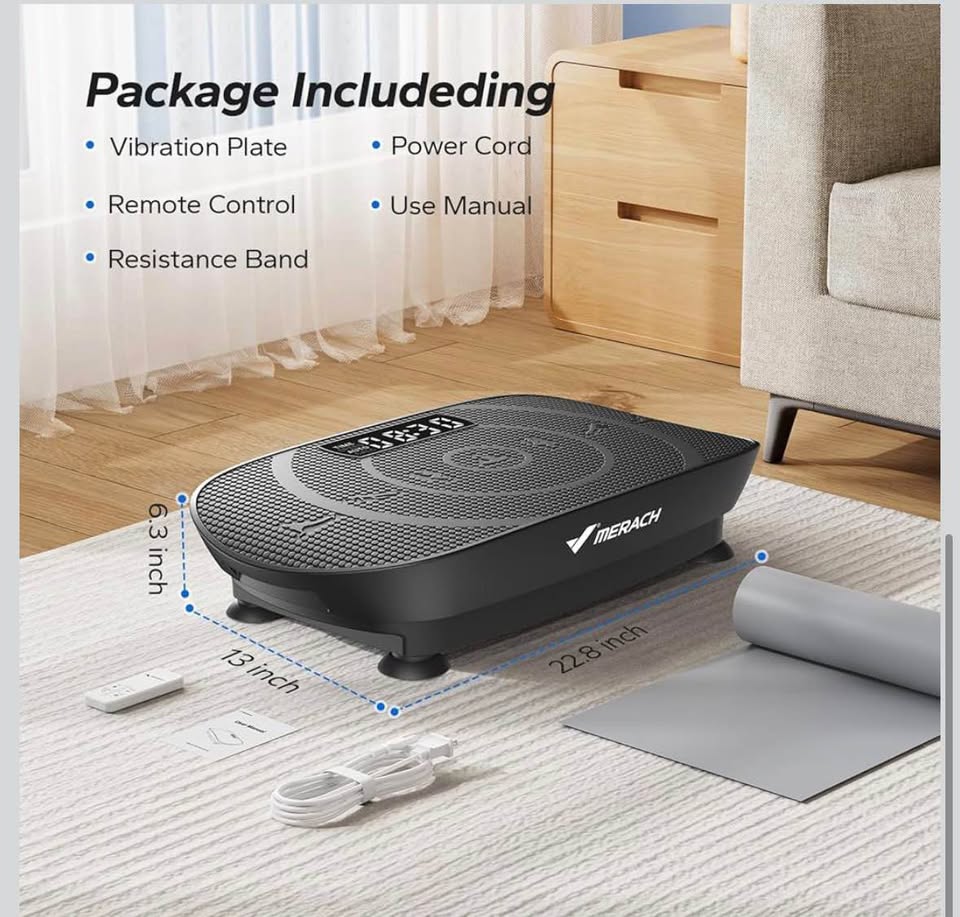 MERACH Vibration Plate Exercise Machine w/ Bluetooth for Full Body Workout