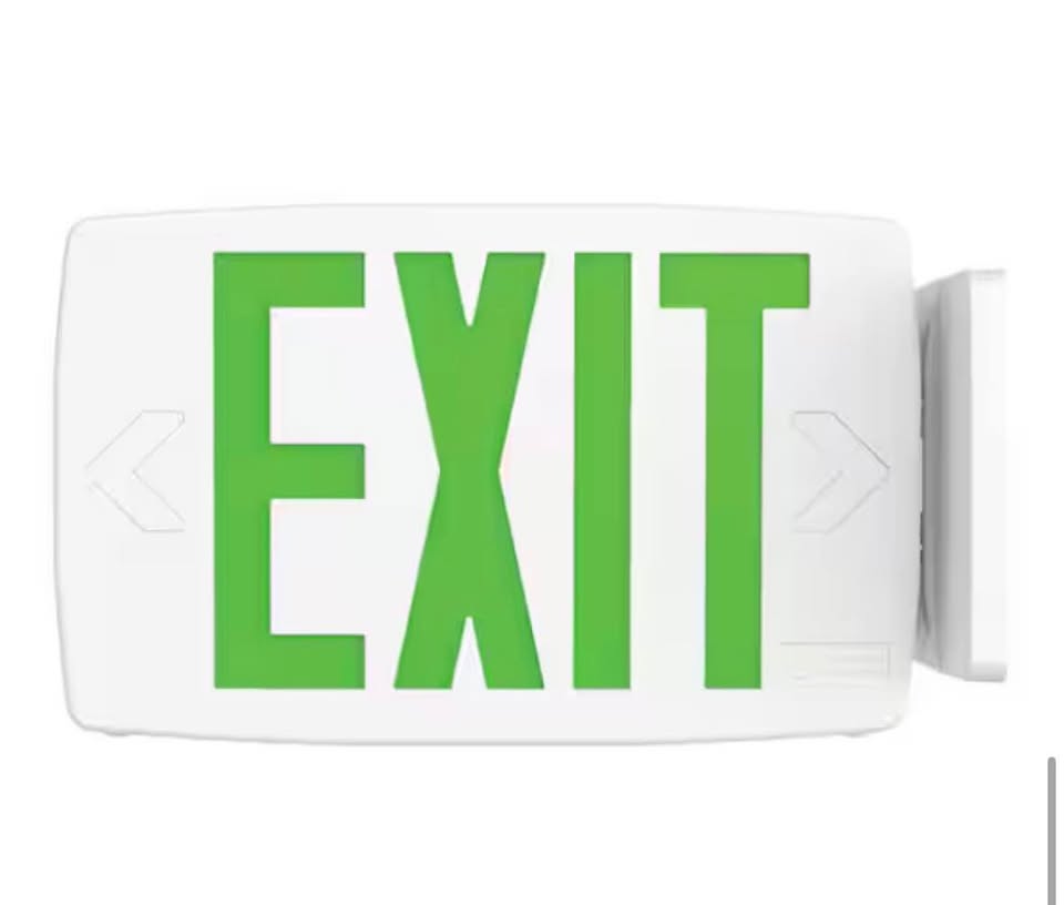 Lithonia Lighting LQM LED Exit Sign 120-277V White Red/Green