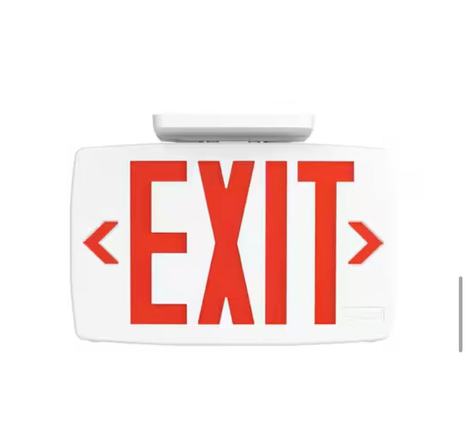 Lithonia Lighting LQM LED Exit Sign 120-277V White Red/Green
