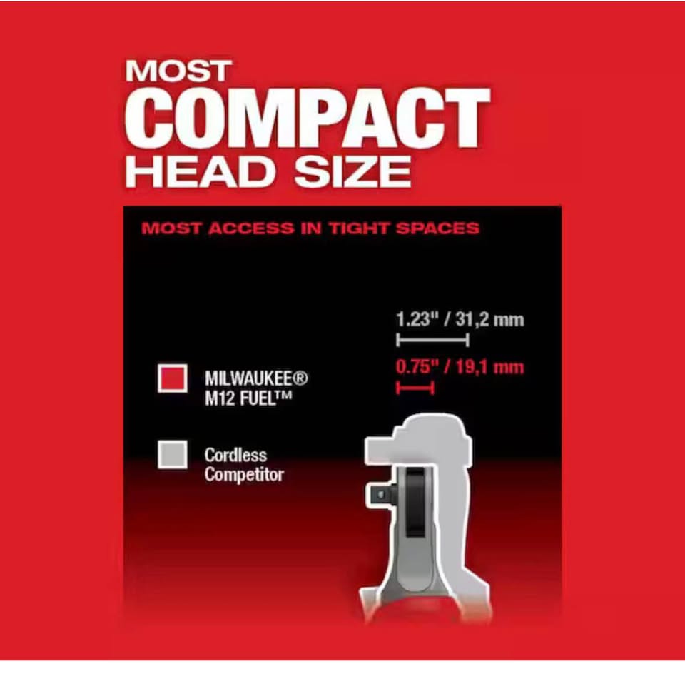 Milwaukee M12 FUEL 3/8” High Speed Cordless Ratchet (Tool Only)