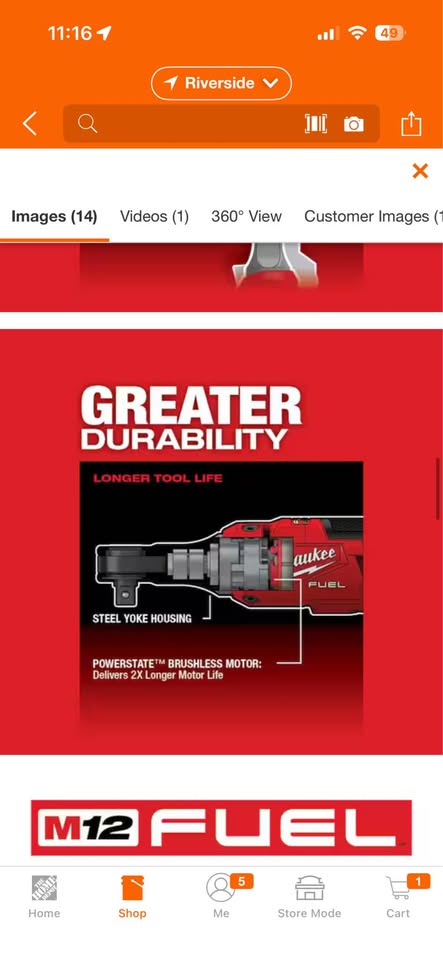 Milwaukee M12 FUEL 3/8” High Speed Cordless Ratchet (Tool Only)