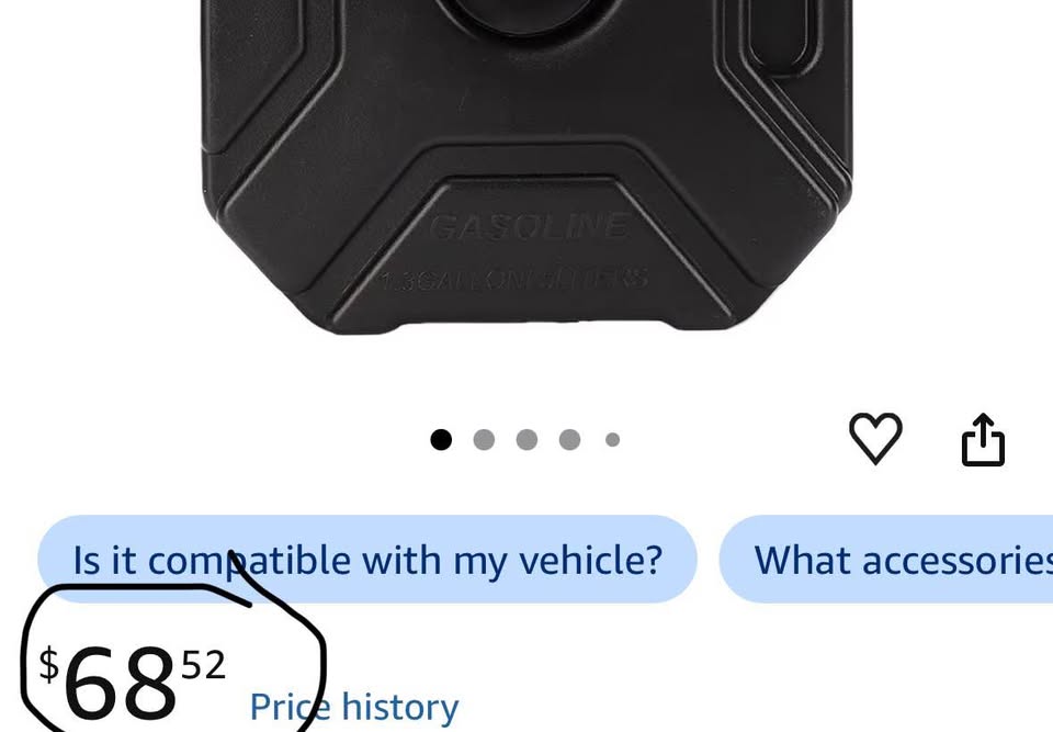 5L Lockable Gas Tank for ATV & SUV