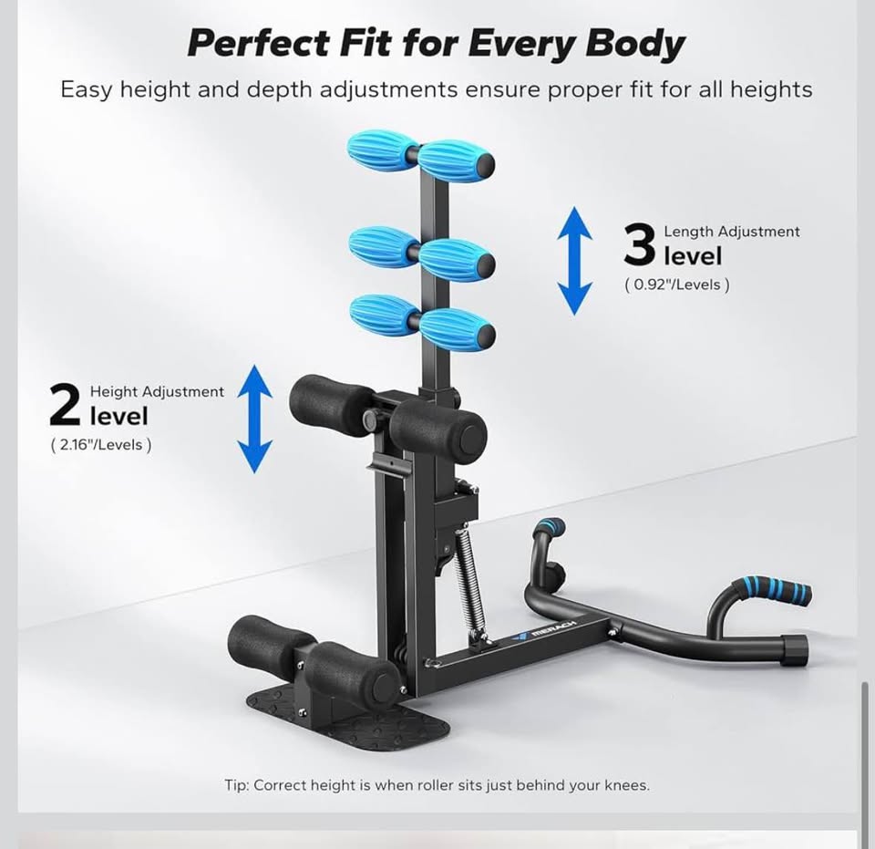 MERACH Adjustable Deep Squat Machine with Push-Up Board
