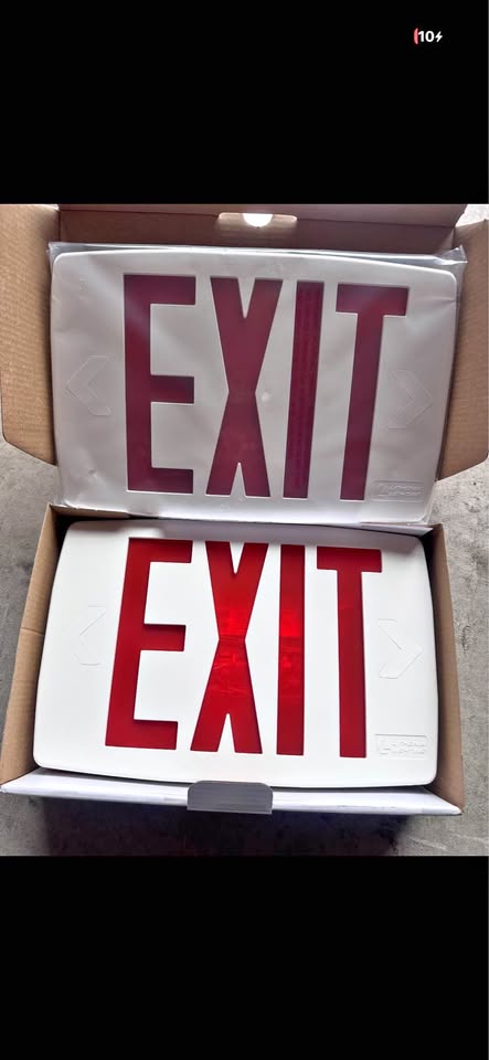 Lithonia Lighting LQM LED Exit Sign 120-277V White Red/Green