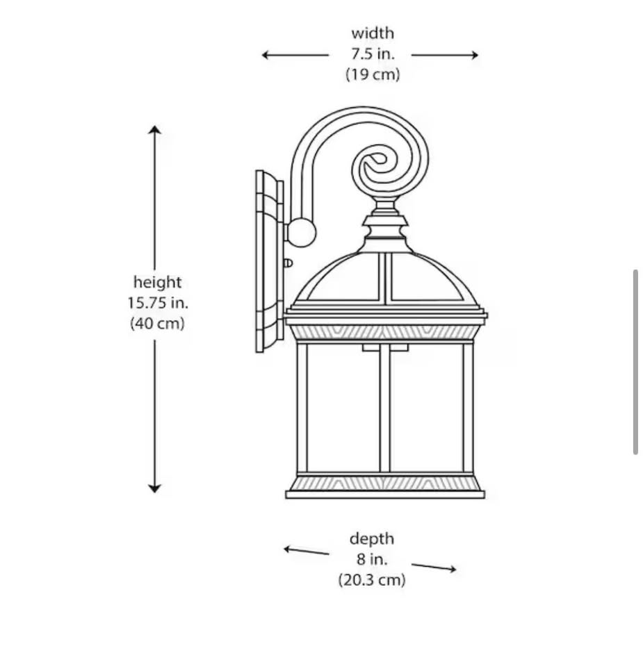 Bel Air Wentworth White Outdoor Wall Light