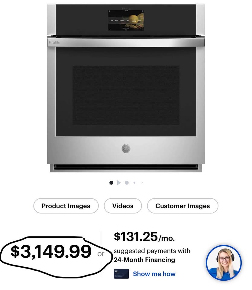GE Profile 27” Smart Built-In Wall Oven w/ No Preheat Air Fry - Stainless