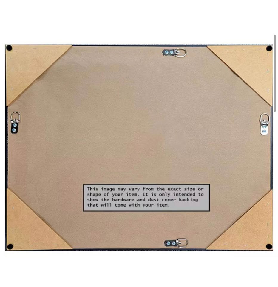 Amanti Art 45.5” x 35.5” Brown Wood Framed Beveled Wall Mirror