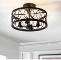 JONATHAN Y Sylvain 15.5” LED Semi-Flush Mount Ceiling Light, Oil Rubbed Bronze