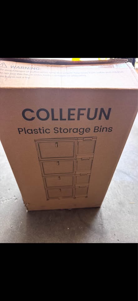4-Pack 23QT Stackable Storage Bins w/ Lid, Drawers & Wheels, Collapsible