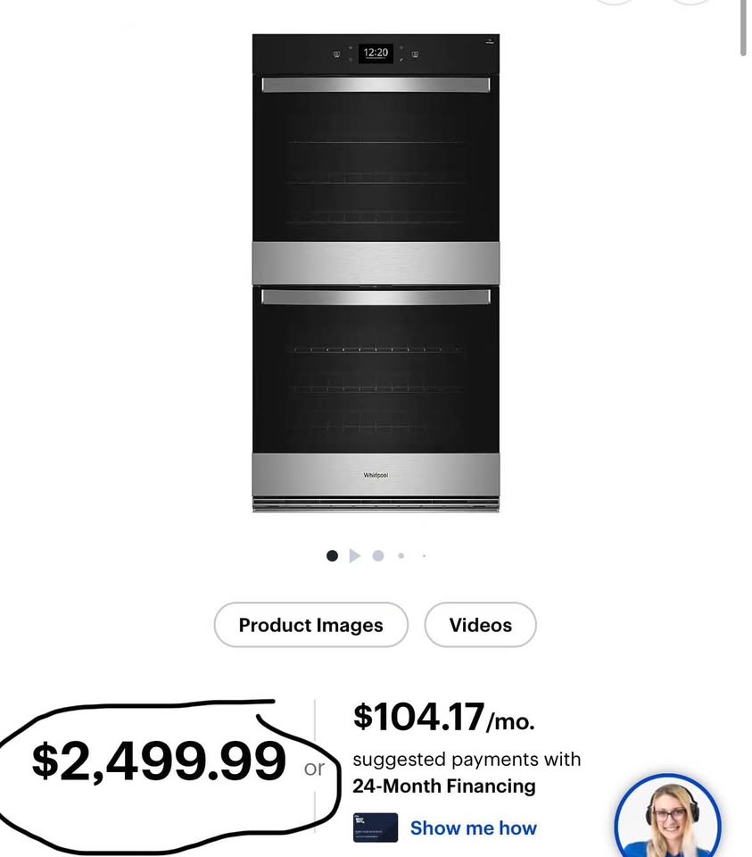 Whirlpool 30” Smart Double Wall Oven w/ Air Fry - Stainless