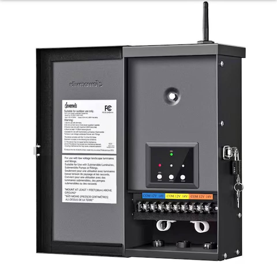 DEWENWILS 300W Wi-Fi Landscape Lighting Transformer, 3-Zone, Outdoor