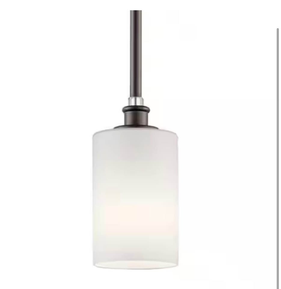 Kichler Joelson Mini Pendant Light Bronze Etched Glass