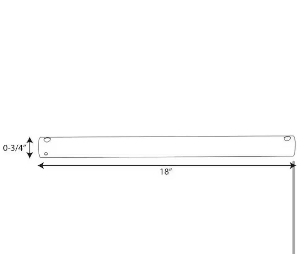 Progress Lighting 18 in. Painted Nickel Ceiling Fan Downrod