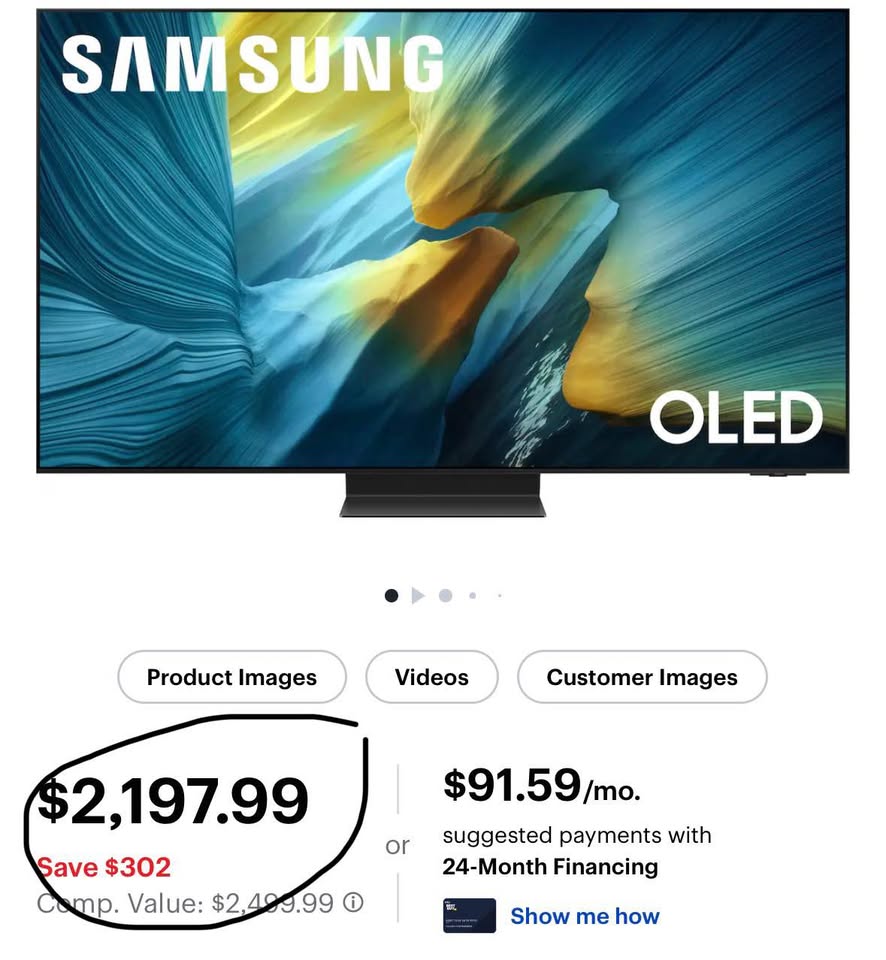 Samsung - 65" Class S95F OLED 4K Glare-Free TV with SamsungVisionAI (2025)