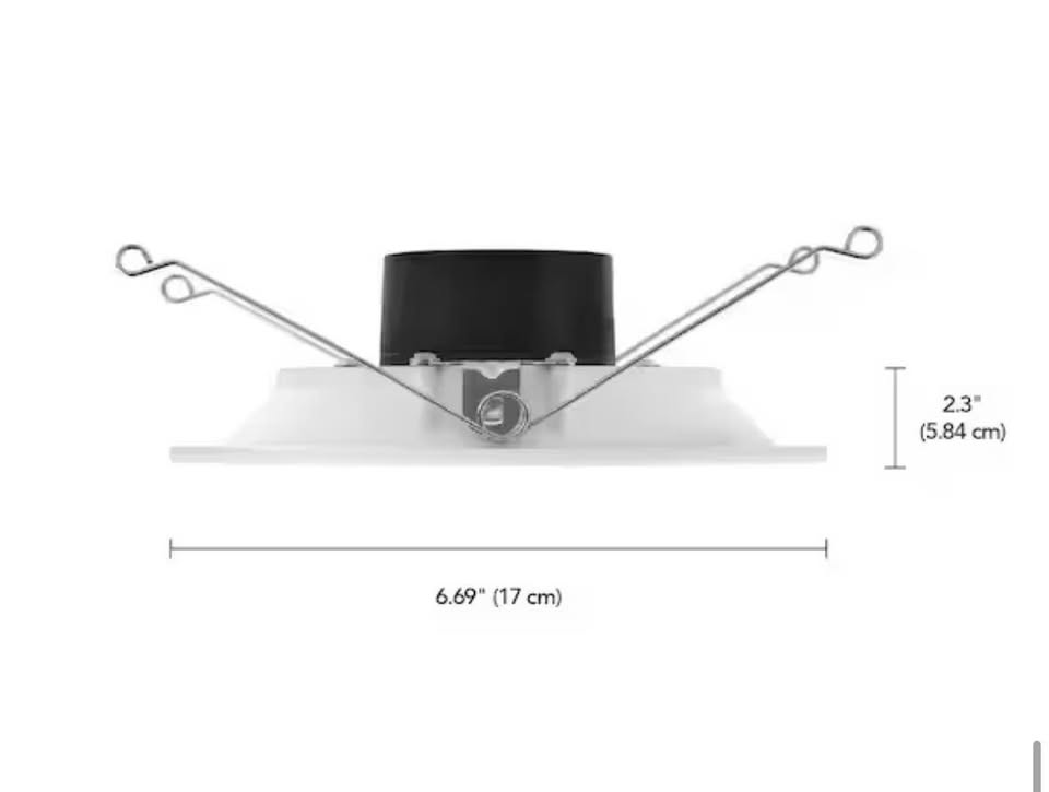 Commercial Electric 6” LED Recessed Retrofit Light, Adjustable CCT