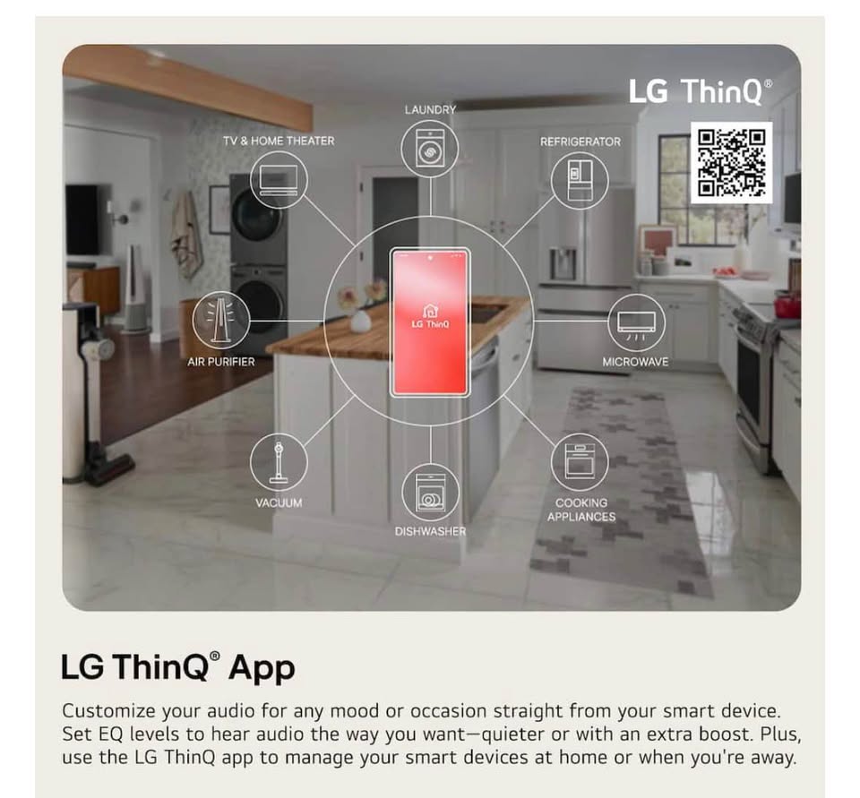LG S95AR 9.1.5 Dolby Atmos Soundbar w/ Wireless Sub & Rear Speakers