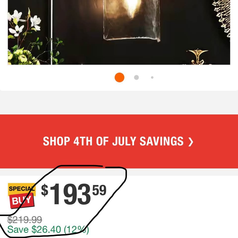 LNC 6.3” 2-Light Brass Glacier Glass Wall Sconce
