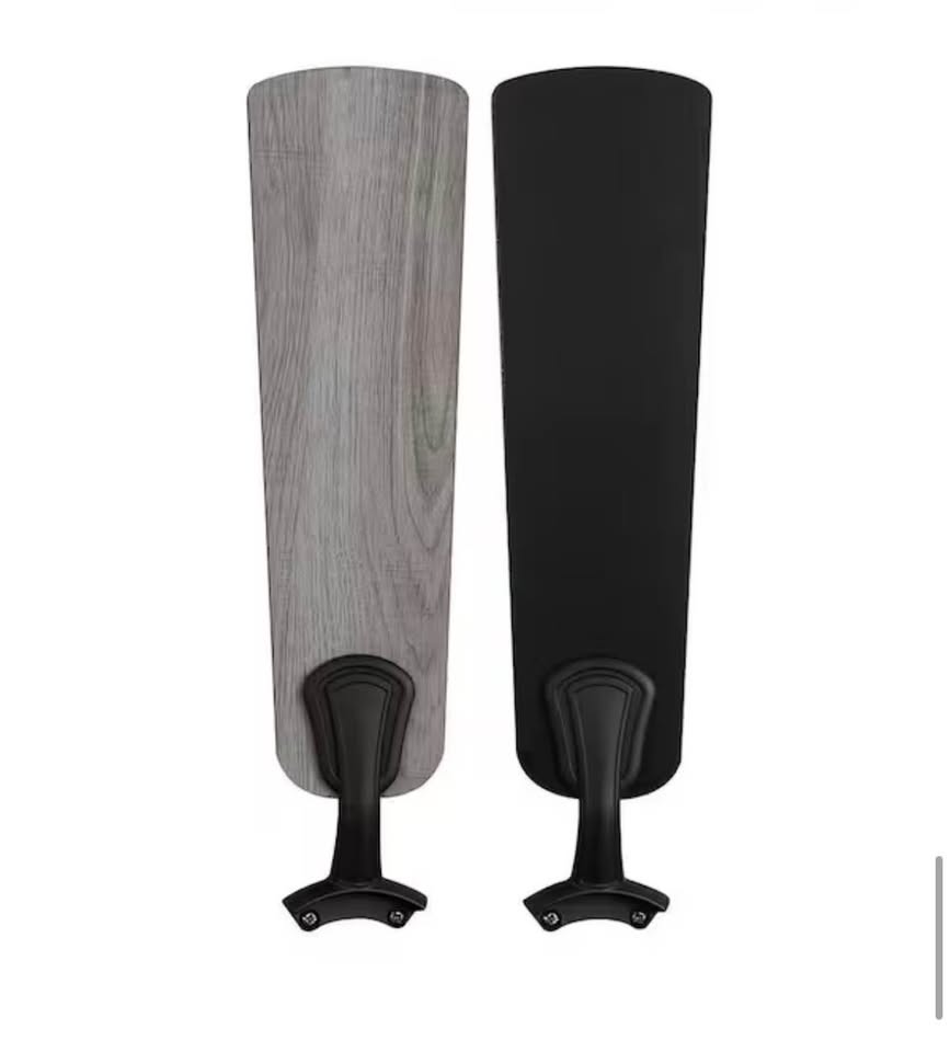 Hampton Bay Riley 44” Matte Black LED Ceiling Fan w/ Light, Remote & Reversible Blades