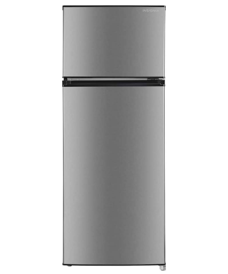 Insignia 7.2 Cu. Ft. Mini Fridge w/ Top Freezer – Stainless Steel Look