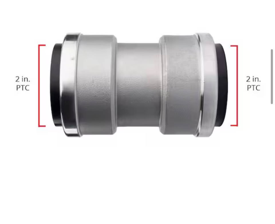 QUICKFITTING 2 in. Stainless Steel Push-to-Connect Coupling Fitting