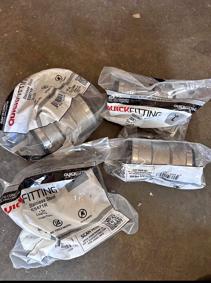 QUICKFITTING 2 in. Stainless Steel Push-to-Connect Coupling Fitting