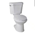 Glacier Bay 10-Inch Rough-In 2-Piece Single Flush Round Toilet – White (Seat Included)
