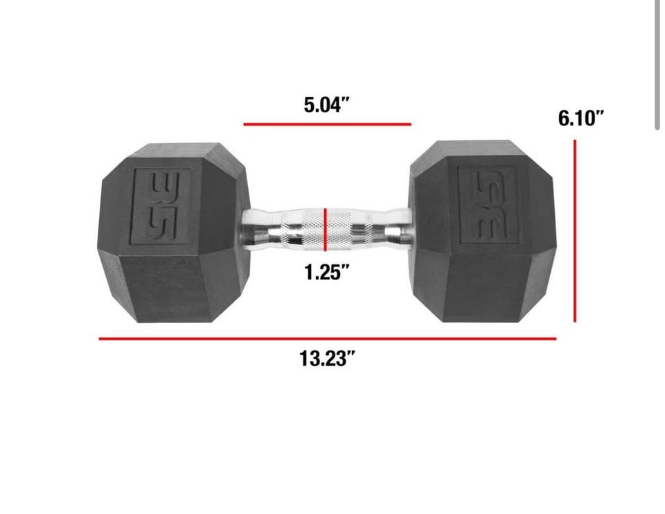 CAP Barbell Coated Hex Dumbbell, Single 35 lbs