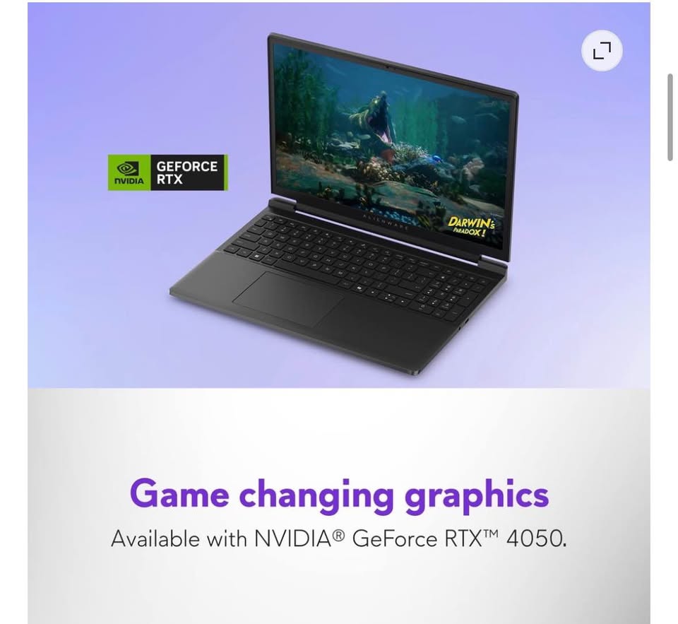 Alienware 15 Gaming Laptop | Ryzen 5 220 | RTX 4050 | 16GB RAM | 512GB SSD | Brand New