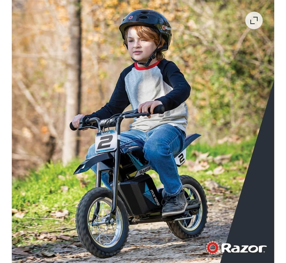 Razor Dirt Rocket MX125 Electric Dirt Bike for Kids 5+ – Black w/ Decals