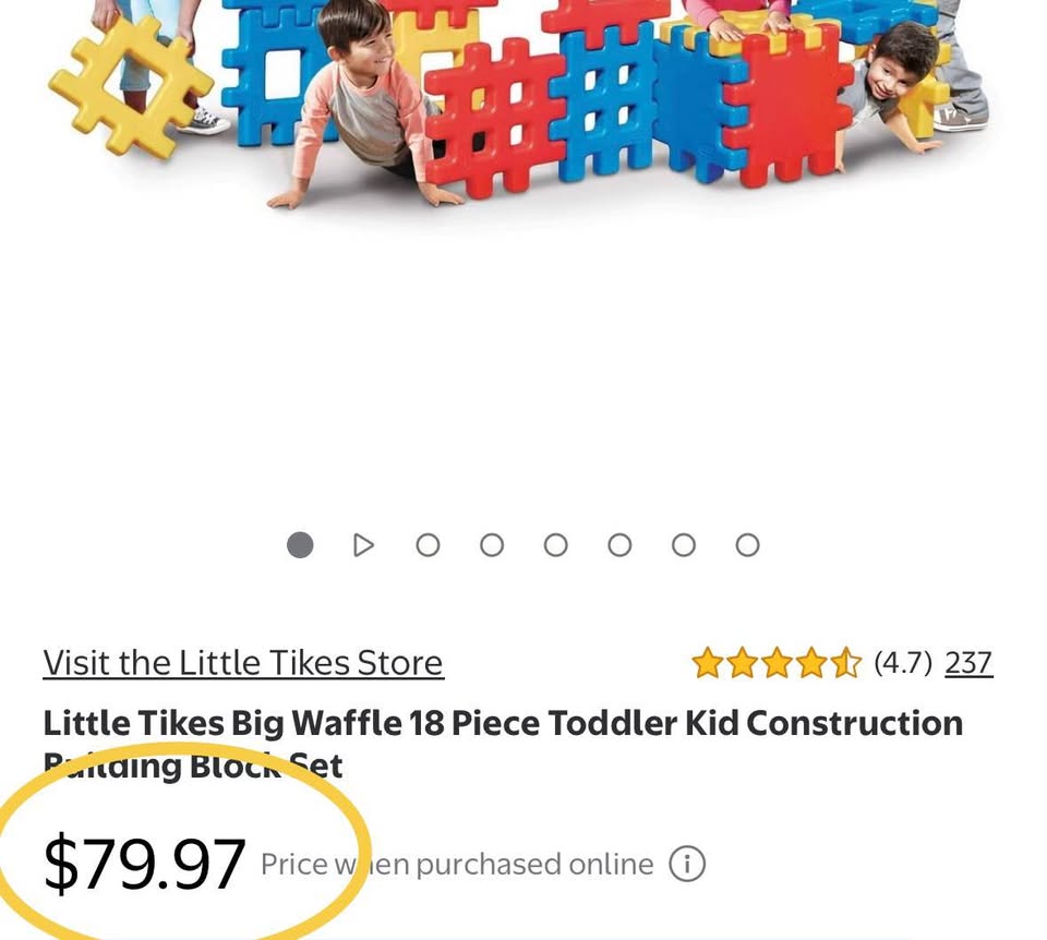 Little Tikes Big Waffle 18-Piece Construction Building Block Set