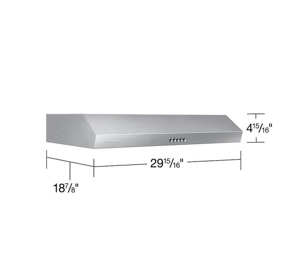 Samsung 29” Stainless Steel Under Cabinet Range Hood – Convertible