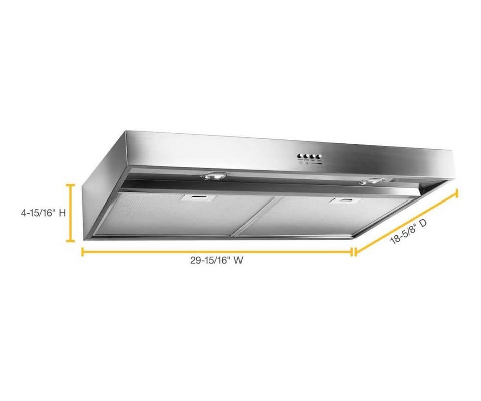 Whirlpool 30-Inch Convertible Under-Cabinet Range Hood – Stainless Steel