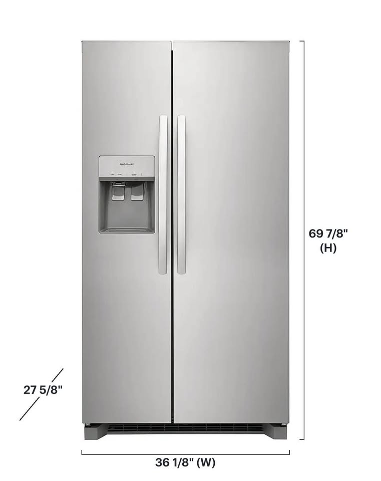 Frigidaire 22.3 Cu. Ft. Side-by-Side Refrigerator – Stainless Steel