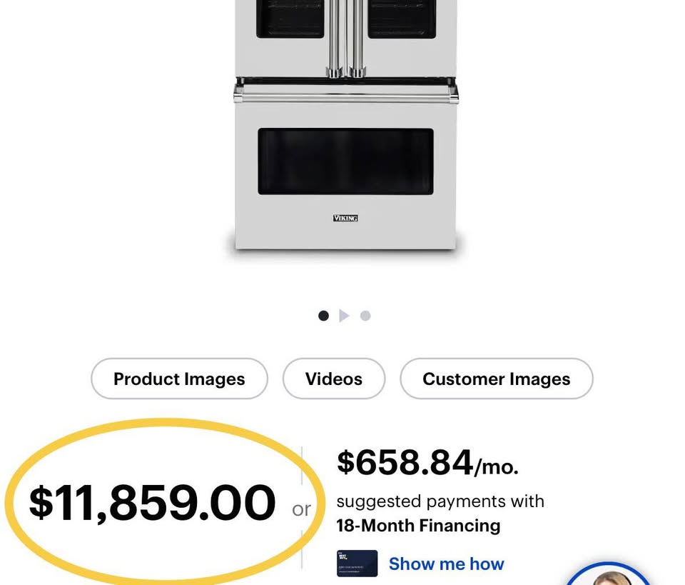 Viking 30” 7 Series French Door Double Electric Oven – Stainless Steel