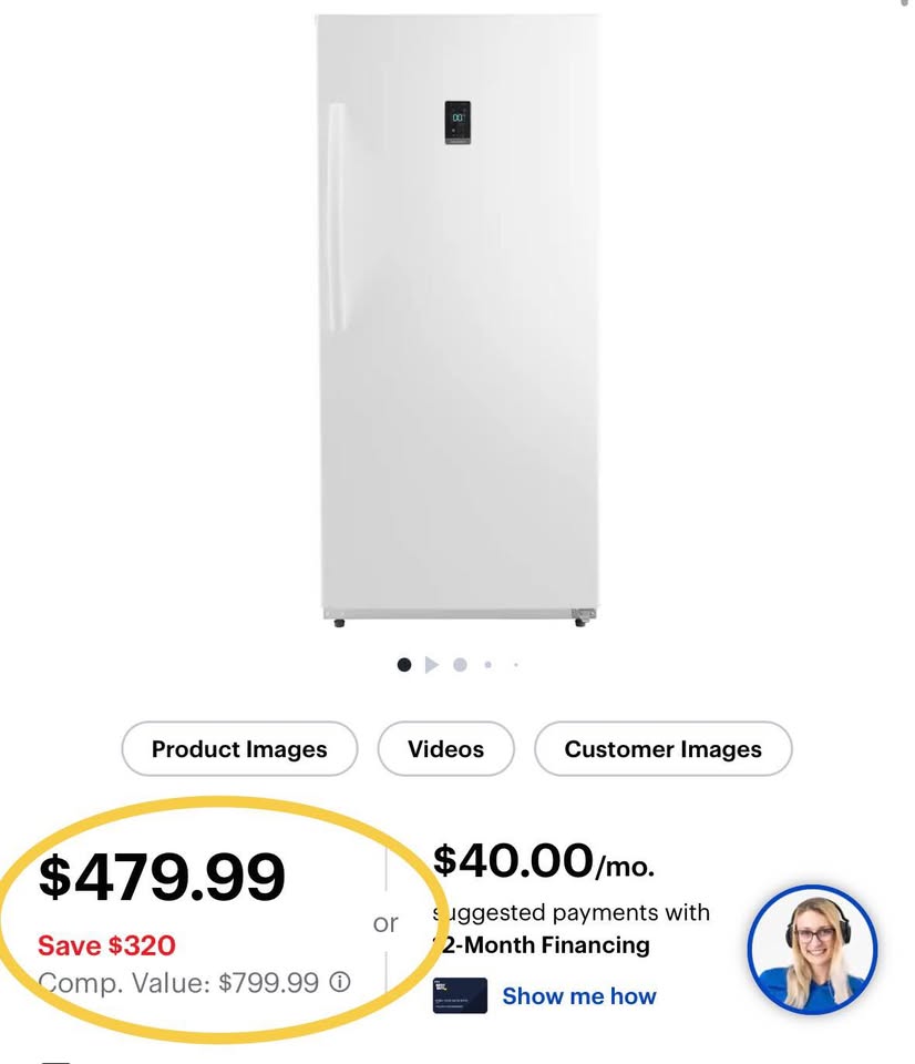 Insignia 13.8 Cu. Ft. Convertible Upright Freezer – White